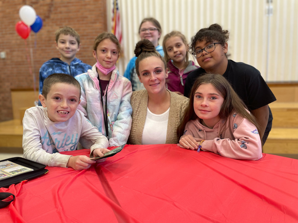 students with a veteran